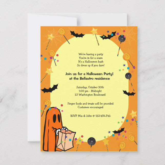 Halloween Costume Party Invitation (Front)