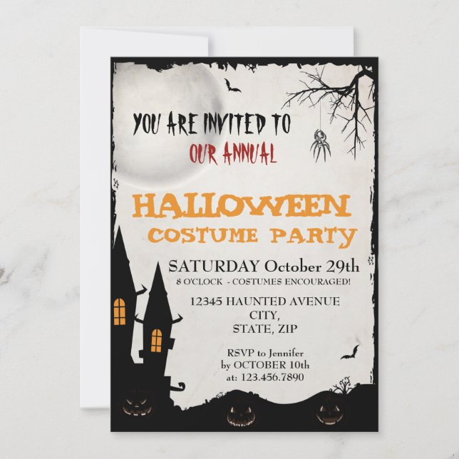 Halloween Costume Party Invitation (Front)
