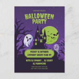 Halloween costume party Invitation Halloween Party Postcard