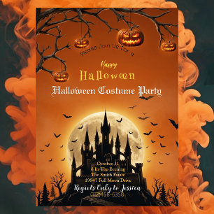 Halloween Costume Party Invitation Haunted Castl