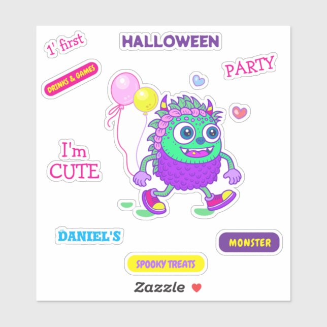 Halloween Costume Party Monsters spooky fun Dance (Sheet)