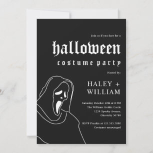 Halloween Costume Party Spooky Grim Reaper Themed Invitation