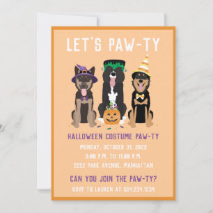 Halloween Costume Pawty Dogs Invitation
