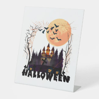 Halloween costume          pedestal sign