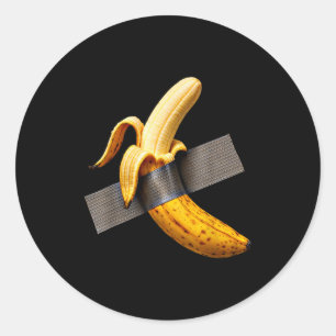 Halloween Costume Peeled Banana Funny Duct Tape Ba Classic Round Sticker
