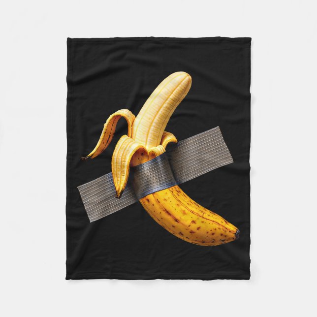 Halloween Costume Peeled Banana Funny Duct Tape Ba Fleece Blanket (Front)