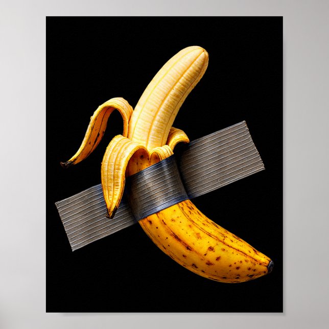 Halloween Costume Peeled Banana Funny Duct Tape Ba Poster (Front)