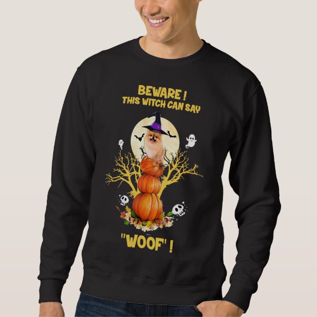 Halloween Costume Pomeranian Funny Sweatshirt (Front)