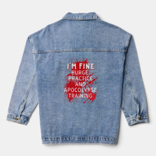 Halloween Costume Purge Practice And Apocolypse Tr Denim Jacket