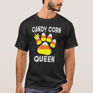 Halloween Costume Queen Candy Corn Paw Dog Pet For T-Shirt
