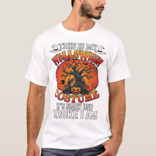 Halloween Costume Scary Broke Pumpkin Spooky Tree T-Shirt