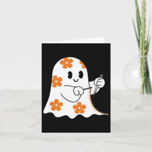 Halloween Costume Sewing Ghost Boo Funny Sewing Lo Card