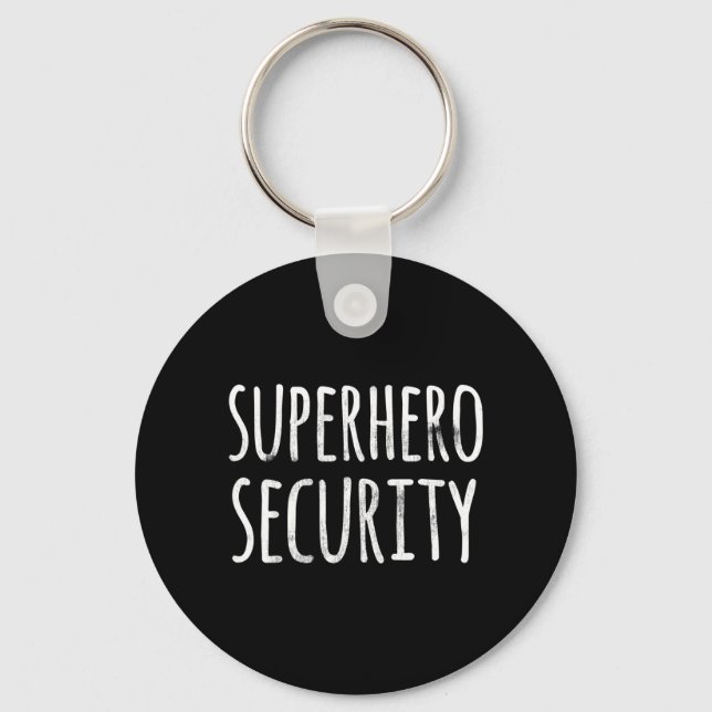 HALLOWEEN COSTUME SHIRT FUNNY SUPERHERO SECURITY KEY RING (Front)