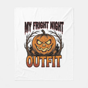 Halloween Costume Shirt Spooky Pumpkin Outfit_1 Fleece Blanket