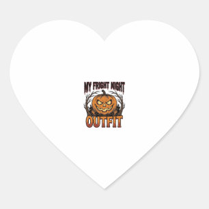 Halloween Costume Shirt Spooky Pumpkin Outfit_1 Heart Sticker