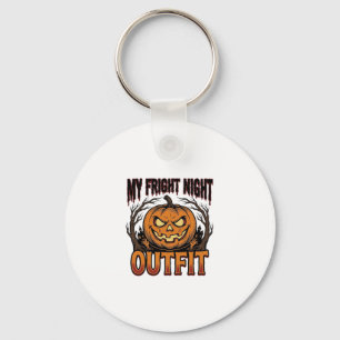Halloween Costume Shirt Spooky Pumpkin Outfit_1 Key Ring