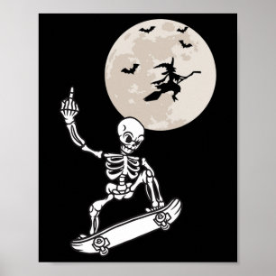 Halloween Costume Skateboard Boy Skateboarding Men Poster