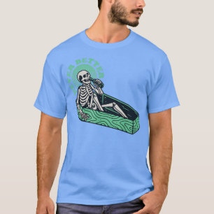 Halloween Costume Skeleton Drinking Horror For Men T-Shirt