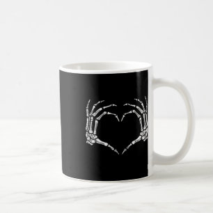 Halloween Costume Skeleton Hands Heart Sign Mens W Coffee Mug