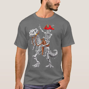 Halloween Costume Skeleton Pirate Riding Skeleton  T-Shirt