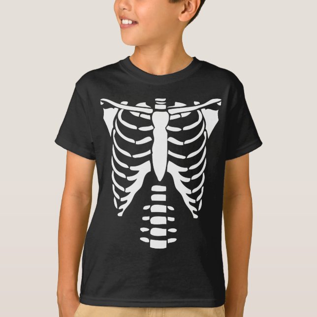 Halloween Costume Skeleton Torso T-Shirt (Front)