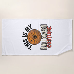 Halloween Costume Spider Web Vintage Shirt Design_ Beach Towel