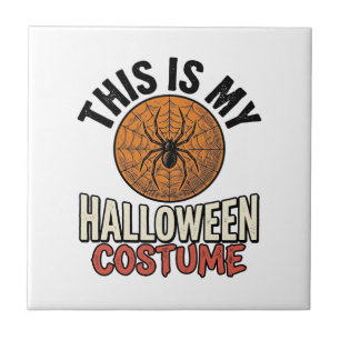 Halloween Costume Spider Web Vintage Shirt Design_ Tile