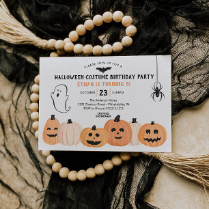 Halloween Costume Spooky Birthday Party Invitation