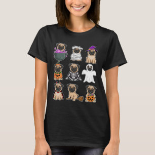 Halloween Costume Spooky Ghost Pumpkin Pug Hallowe T-Shirt