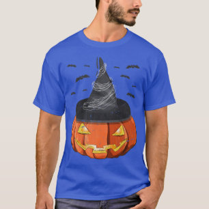 Halloween Costume Spooky Jack O Lantern Witch Hat  T-Shirt