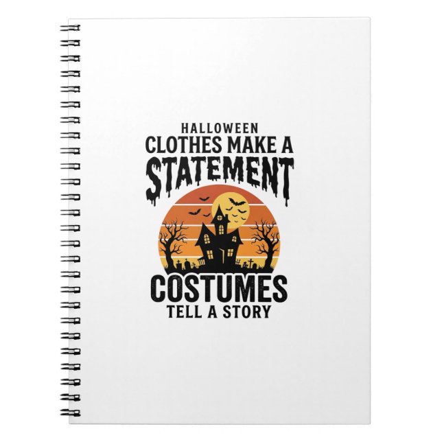 Halloween Costume Statement Vintage Shirt Design_1 Notebook (Front)