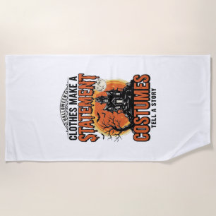 Halloween Costume Statement Vintage Vector Shirt_1 Beach Towel