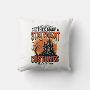 Halloween Costume Statement Vintage Vector Shirt_1 Cushion