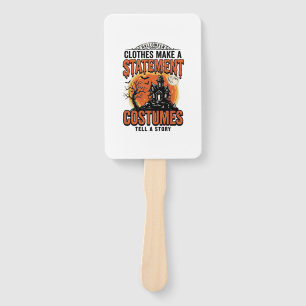 Halloween Costume Statement Vintage Vector Shirt_1 Hand Fan