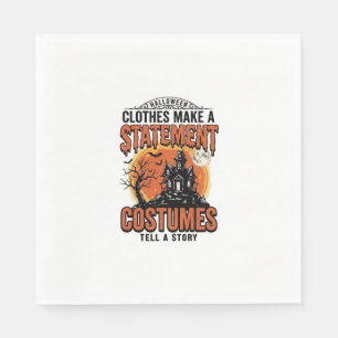 Halloween Costume Statement Vintage Vector Shirt_1 Napkin