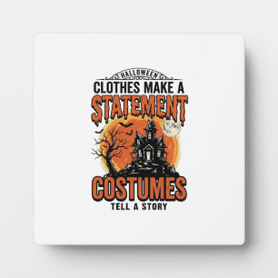 Halloween Costume Statement Vintage Vector Shirt_1 Plaque