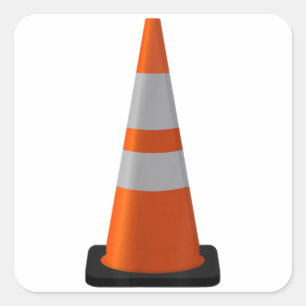Halloween Costume Traffic cone funny simple safety Square Sticker