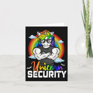 Halloween Costume Unicorn Security Matching Family Card