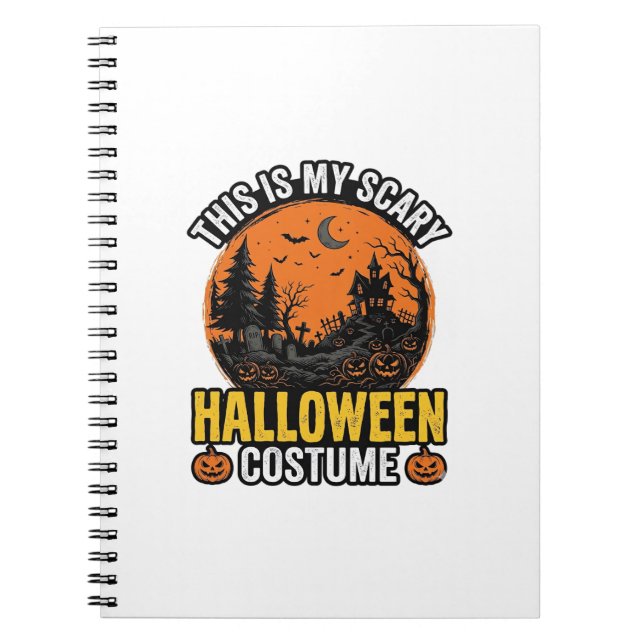 Halloween Costume Vintage Scary Notebook (Front)