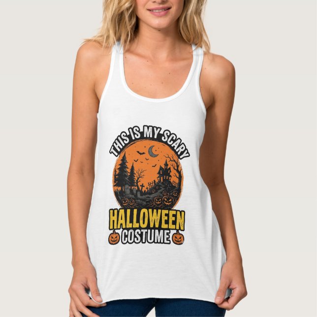 Halloween Costume Vintage Scary Singlet (Front)