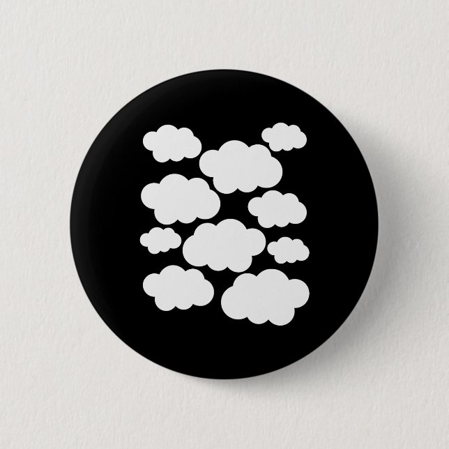 Halloween Costume White Clouds  6 Cm Round Badge (Front)