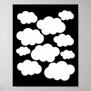 Halloween Costume White Clouds  Poster