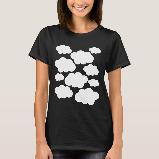 Halloween Costume White Clouds  T-Shirt (Front)