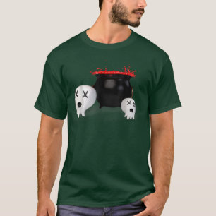 Halloween costume white ghost and blood bowl  T-Shirt