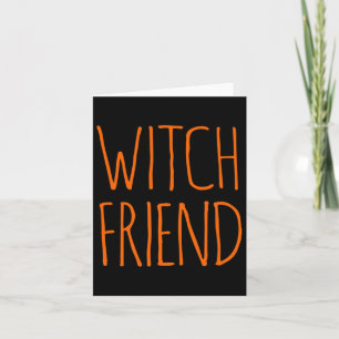 Halloween Costume Witch Friend Decorations Womens  Card