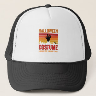 Halloween Costume Zombie Graveyard Retro Horror De Trucker Hat