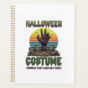 Halloween Costume Zombie Hand Graveyard Tombstones Planner