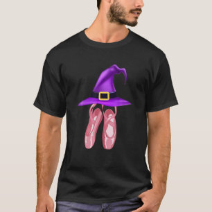 Halloween Costumes Ballet Shoes Witch Hat Men Wome T-Shirt
