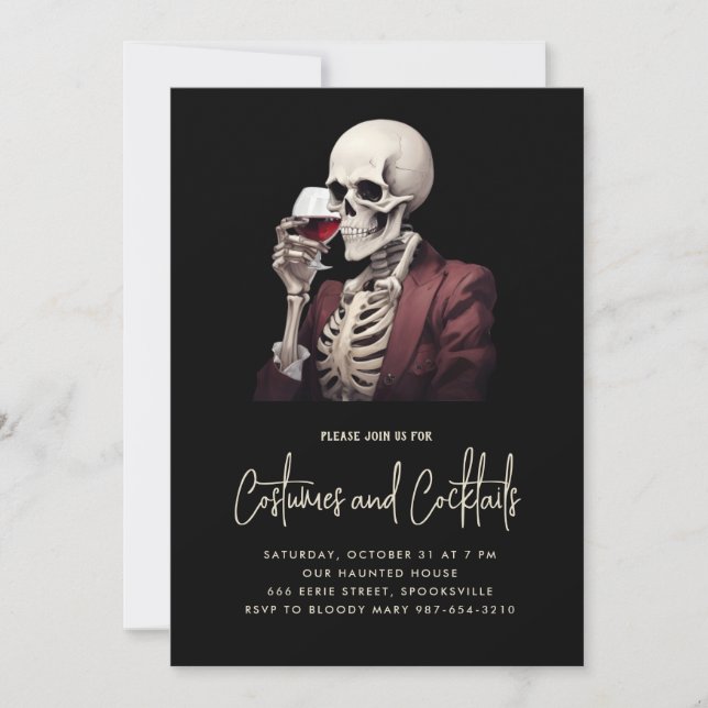 Halloween Costumes & Cocktails Party Invitation (Front)