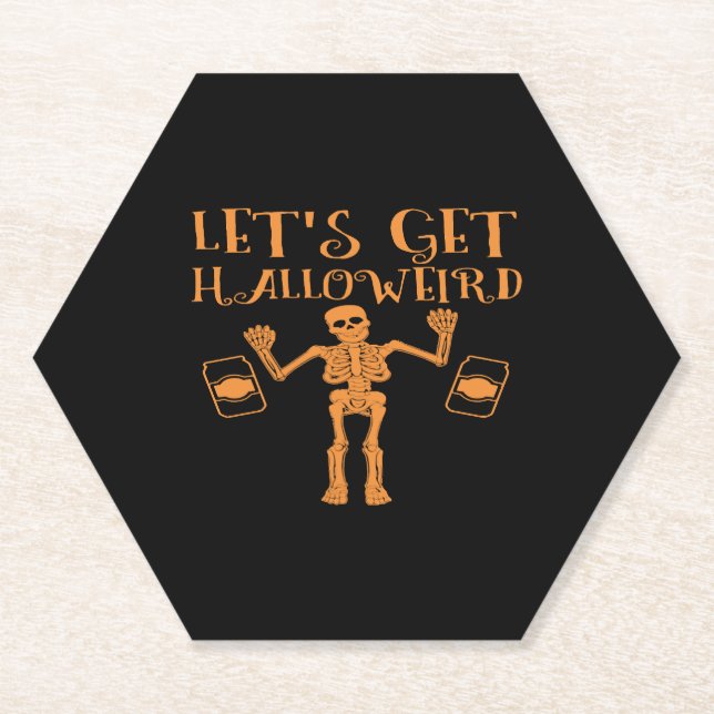 Halloween Costumes Paper Coaster (Front)